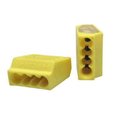 China Other 4 Post Plastic Terminal Block Quick Push In Wire Connectors Lighting Connector for sale