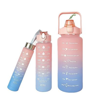 China Sustainable New Design Sport Water Bottle 2000ml 3Pcs Set Multi Colors Optional All season Use Large Capacity Outdoor Household Use for sale