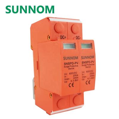 China DC Power System SPD 600v Surge Protector PV Lightning Arrester Solar Surge Protection Device for sale