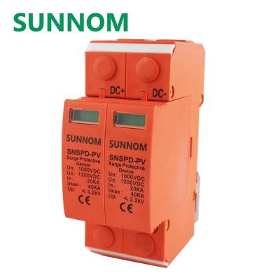 China Solar Power System SPD 2 Solar Outdoor Pole Surge Arrester Protector Photovoltaic Lightning Type 1000v - 2 for sale