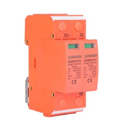 China Power System Surge Protection Device Din Rail DC 1000V 20KA-40KA SPD 2P House Voltage Arrester for sale