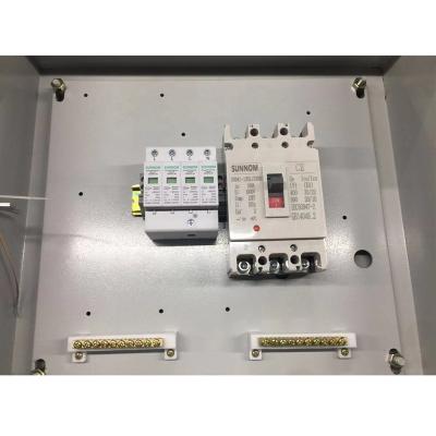 China AC solar power system array string combiner box including AC surge protector and molded case circuit breaker mccb for inverter for sale