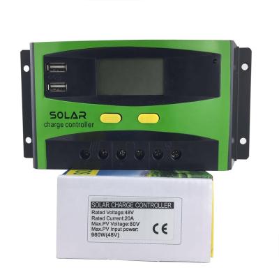 China High Efficiency Charging Method 40Amp 48V PWM Street LCD Display Charging Regulator Intelligent Solar Ignition Controller for sale