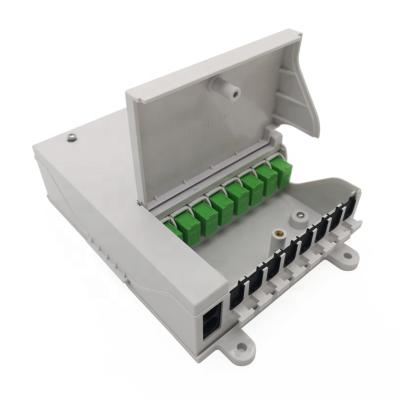 China PON Fiber Optic FTTH Fiber Optic Terminal Nap Box with 8 Cable Ports Interface Adapters for sale