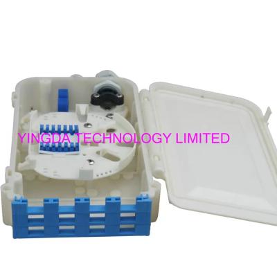 China White Plastic Wall Mount Bracket ABS FTTH Fiber Optic Termination Box 8 Ports SC Splice Box Wall Mount for sale