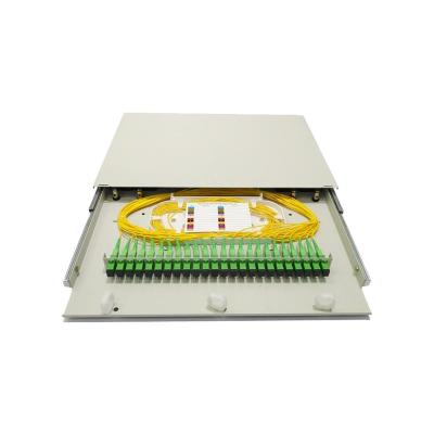 China HFC 1U 19 ODF Inch 24 Inch Port Rack Mount With Sliding Way for sale