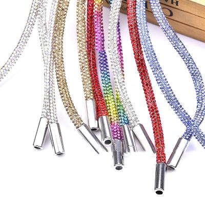 China Flatback Bling Bling 6mm Round Rhinestone Hoodies String For DIY Decoration 138cm Long for sale