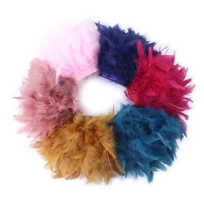 China Wholesale Turkey Flatback Feather 10-15 Cm DIY Barbie Skirt And Decorative Border for sale