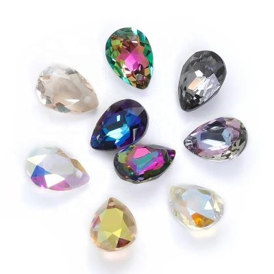 China Pointback Drop Pendant Rhinestones 6*9mm 8*11.5mm 11*16mm With Single Hole For DIY Jewelry for sale