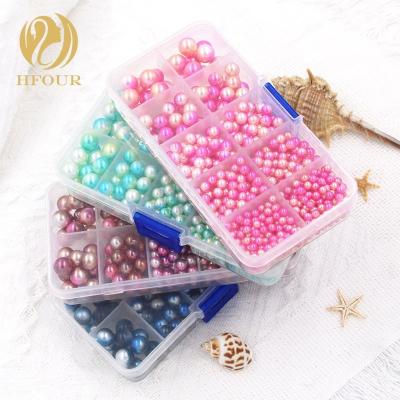 China Wholesale Nail Art Boxed 4mm-10mm Colorful Without Hole Plastic Beads For Garment Accessories for sale