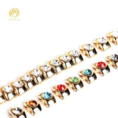 China New Style Flatback Roll Shaped Crystal Rhinestone Fancy Chain Sew On For DIY Accessories for sale