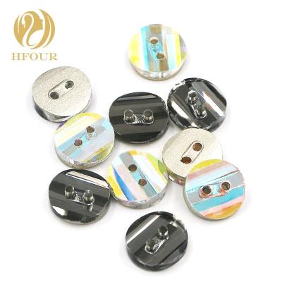 China Round Shape Crystal Buttons Rhinestones For Garments in Flatback K9 Glass for sale