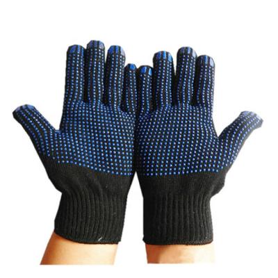 China Double Working 7 Gauge Cotton Cloth Gloves Anti-Slip Side PVC Dotted Cotton Knitted Gloves Cotton Gloves For Industrial Use for sale