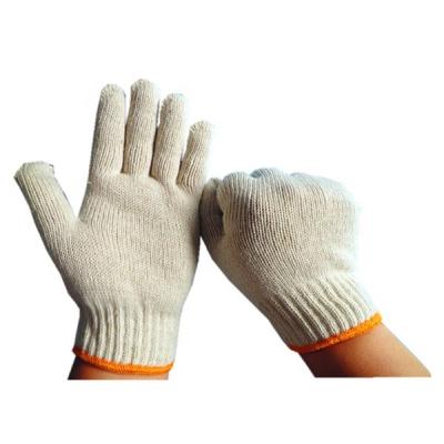 China Wholesale Price Abrasion Resistant Cheap Natural White Comfortable Cotton Knitted Safety Glove Work Gauge 50g 23cm Glove 7 for sale