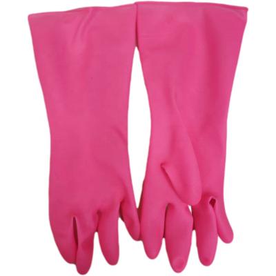 China Newest Design Pink Good Quality Household Safety Dishwashing Latex Cleaning Gloves for sale