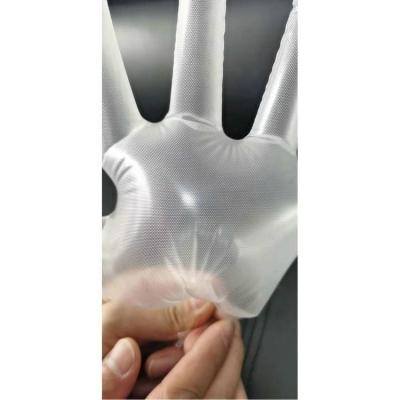 China High Quality Waterproof Anti-oil Safety Food Grade Tape Waterproof Blue Clear Plastic Elastic Gloves For Food Service, Lab for sale