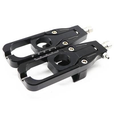 China Aluminum Alloy Motorcycle CNC Adjustment Chain Adjuster For KAWASAKI ZX6R ZX636 2009-2020 for sale