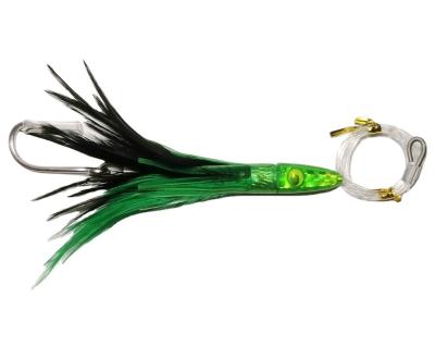 China Trolling Rubber Skirt With Feather Fishing Lure Big Game Tuna Feather Lure BNTF for sale