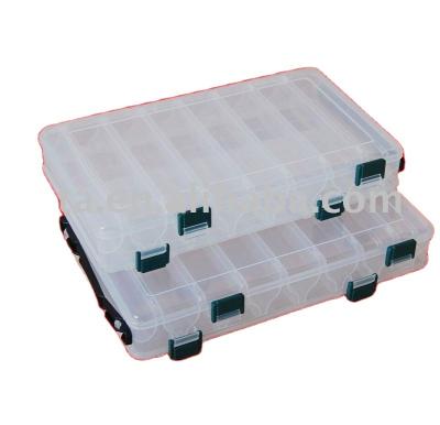 China Plastic Plastic Clear Fishing Tackle Box 14 Compartment Fishing Lure Box for sale