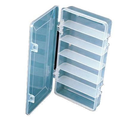 China Fishing Lures Storage Bait Box Container Crate Clear Plastic Fishing Organizer for sale