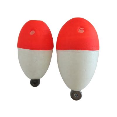 China EPS Foam Float With Pin Orange / White Weighted Fishing Float for sale