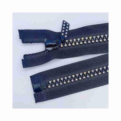 China Other China High Quality Material Diamond Zipper Rhinestone Garments Diamond Zipper for sale