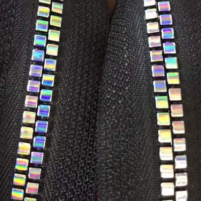 China High Quality Color Plastic Teeth Rainbow Color Coating Chain Tape for sale