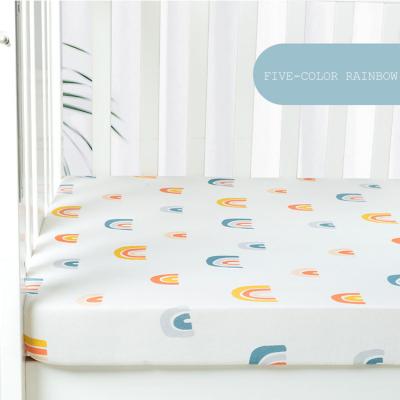 China Anti-Pull Made in China Top Quality Muslin Tree House 100% Cotton Baby Fitted Crib Sheets Embroidered for sale