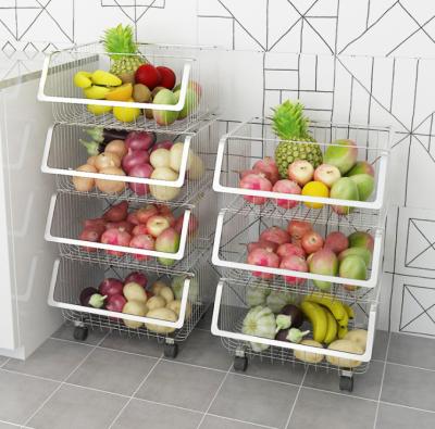 China Sustainable Multifunctional Pull Out Baskets Wire Storage Drawers Kitchen Basket for sale