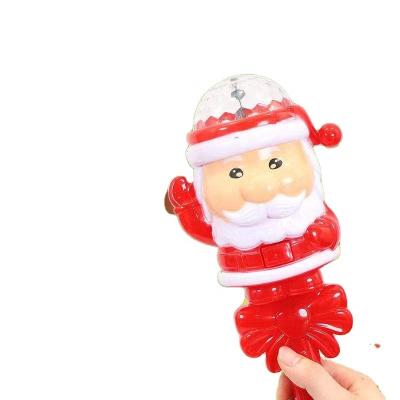 China Plastic and Electronic Components Santa Claus Twinkle Stick Twinkle Magic Wand Christmas Gift Toys Across Border Hot Style for sale