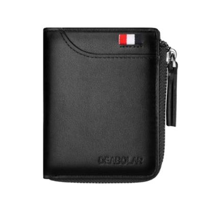 China Contracted wallet for men leather latch mens wallet with zipper Crazy Horse pocket leather purses 2020 minimalist men for sale