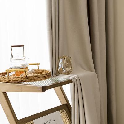 China Heather Blackout Jacquard Texture Drapes Micro-gloss Blackout Windows Curtains For Home Curtain for sale