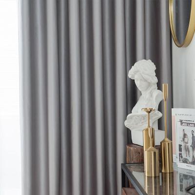 China Nordic Modern Blackout Hotel Curtains Blackout Curtains Matte Shading Micro Pearlescent Blackout Look Drapes For Living Room Luxury Curtain for sale