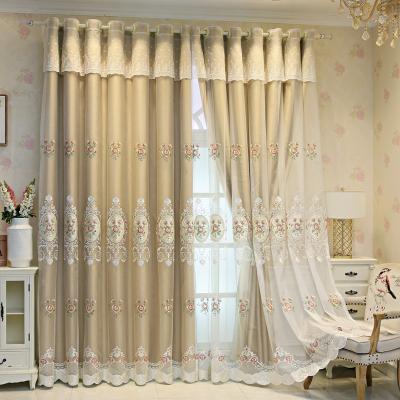 China Factory direct supply blackout blackout curtains luxury fabric embroidery blackout curtains for living room bedroom for sale