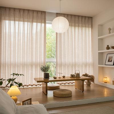 China Custom Size Blackout Curtain Fabric Blackout Hotel Gradient Modern Window Curtain Shears For Living Room Bedroom for sale