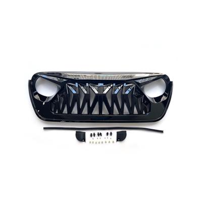 China Bright Black ABS Grille Car Front Grill For JEEP Wrangler JL for sale