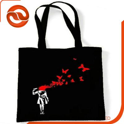 China 100% Organic Cotton Eco-Friendly Recyclable XC Bag Unisex Black Tote Bag New Red Bag for sale