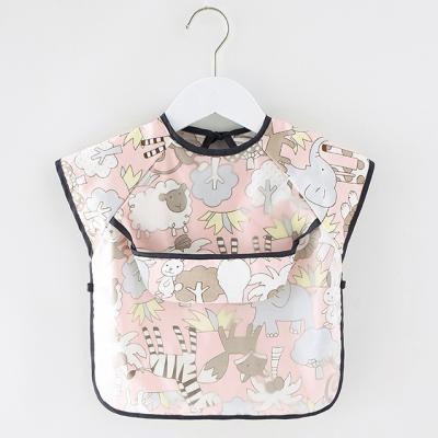 China Short Sleeve Blouse With Bib XC Kids Waterproof Short Sleeve Blouse With Bib, Kids Bib Apron Without Sleeve for sale