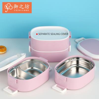 China High Capacity Sustainable Multi-Layer Insulated Stainless Steel Lunch Box Durable Food Storage Container With Bag & Handle & Cutlery for sale