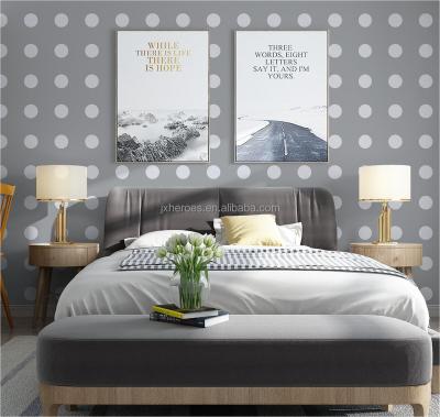 China Simple Modern American Plain Dot Pattern Luxury Room Wallpaper Home Decoration for sale