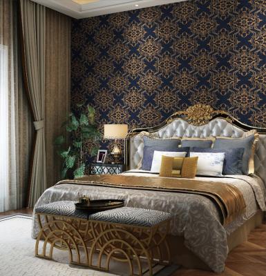 China Waterproof+ECO-Friendly Exquisite Generous Style Pattern Living Room Bedroom Ethnic Characteristic Wallpaper for sale