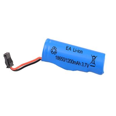 China Toys Wholesale 18650 Battery 3.7V 1200mAh Li-ion Battery With SM Plug for sale