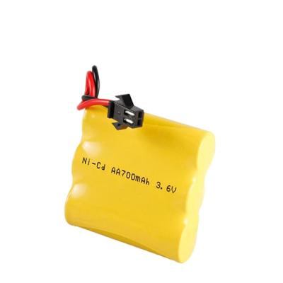 China Wholesale Pack of Ni-Cd 3.6V 700mAh Nicd Toy Batteries Series Rechargeable Toy Battery for sale