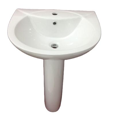 China Sanitary Manufacturer Art Modern Pedestal Wash Basin Care Full Ceramic Bathroom Pedestal Sink Wash Basin With Stand for sale