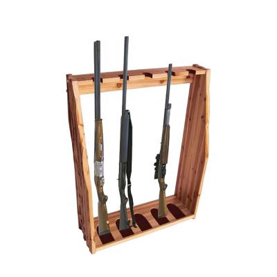 China 2019 New Wooden Gun Metal Gun Display Cabinets Rifle Display Stand for sale