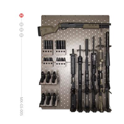 China 2022 Single Sided New Design Wall Mounted Gun Display Rack, Gun Rack /Cabinet for AR15, M16, AK, Perfect for Gun Shop, Gun Games survival for sale