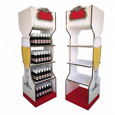 China Custom made wine/liquor/beer product display stand beer rack display stand corner beer display for sale