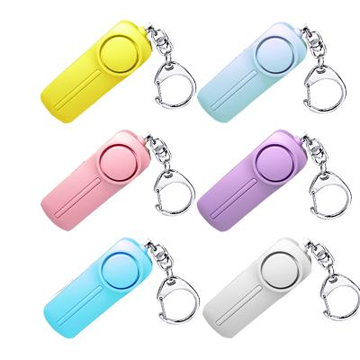 China For Elderly Self Defense Alarm Emergency Women Children Security Key Chain 130DB Protection Key Chain Led Siren Mini Personal Security Alarm For Women for sale