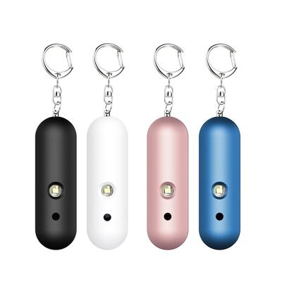 China For Kids Women Elderly Security Siren Self Defense Key Chain Custom Cute Cute Personal Backup Security Alarm Double With LED Strobe Flashing Torch For Women for sale