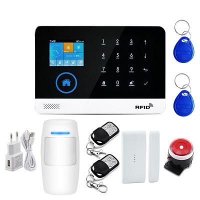 China Wireless Remote Control Burglar Alarm System With Siren Door And PIR Motion Sensor Of Bedroom Smart Home Security System Kit Tuya Wifi GSM for sale